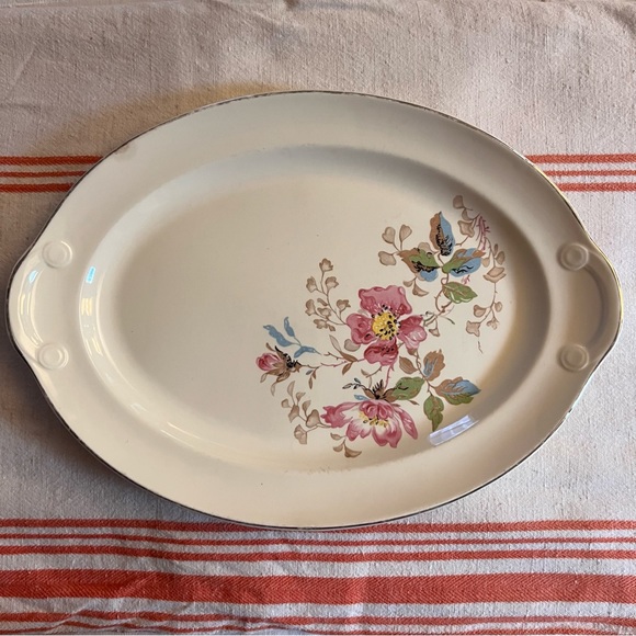 TAYLOR SMITH TAYLOR Antique Floral Platter - Picture 1 of 8